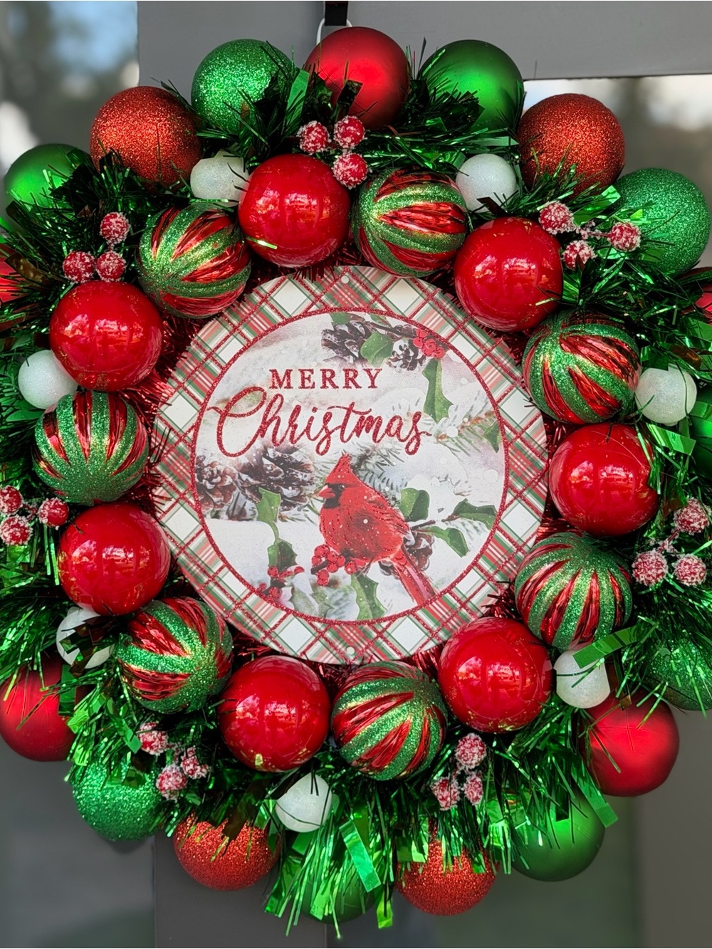 Christmas Cardinal Wreath 🎄